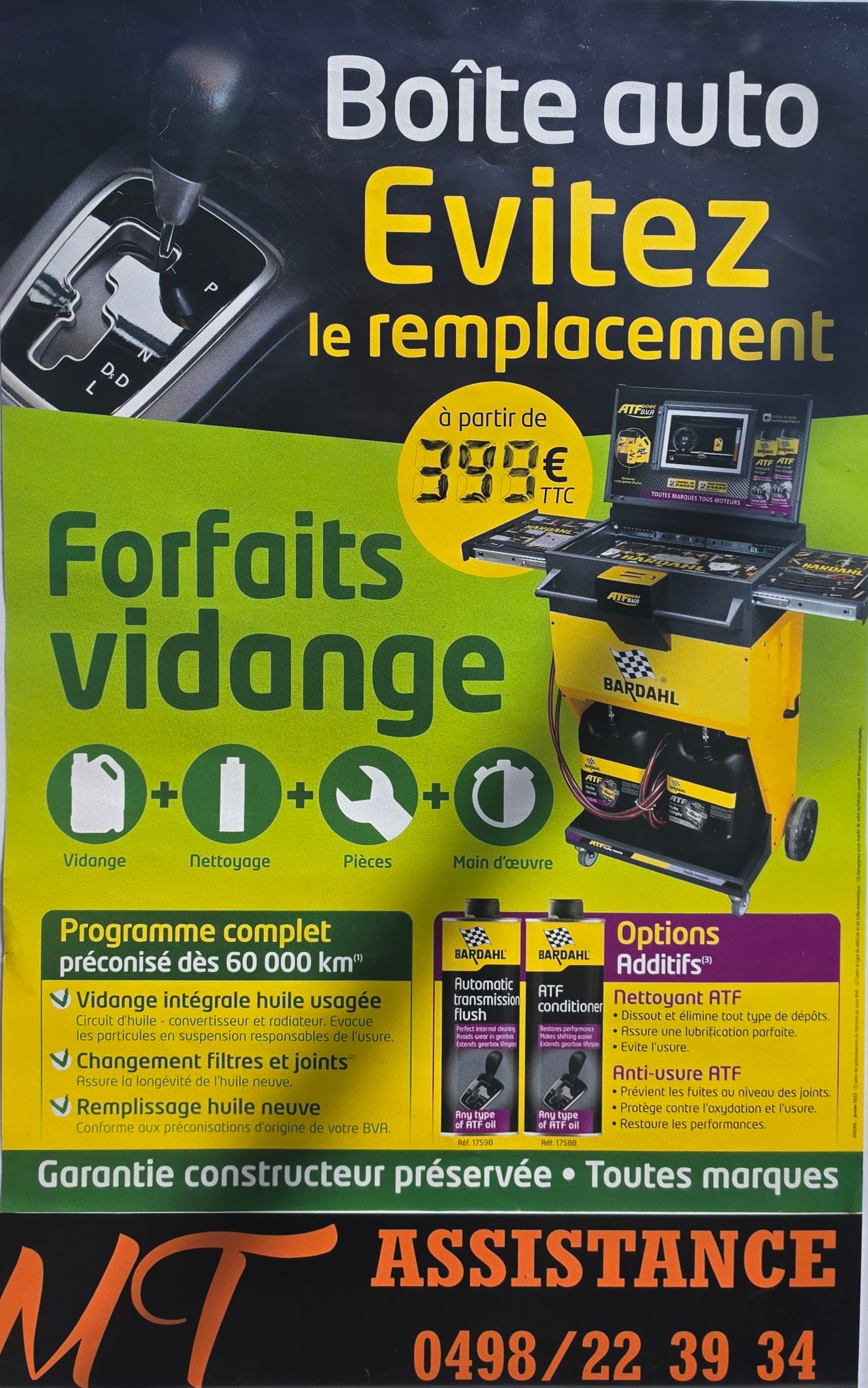 vidange de boite bardhal